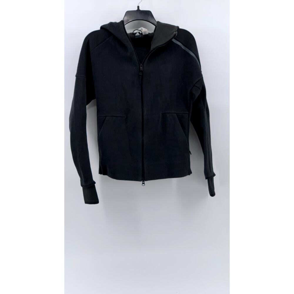 ADIDAS Women's Black Zip-Up Track Active jacket SZ XS
